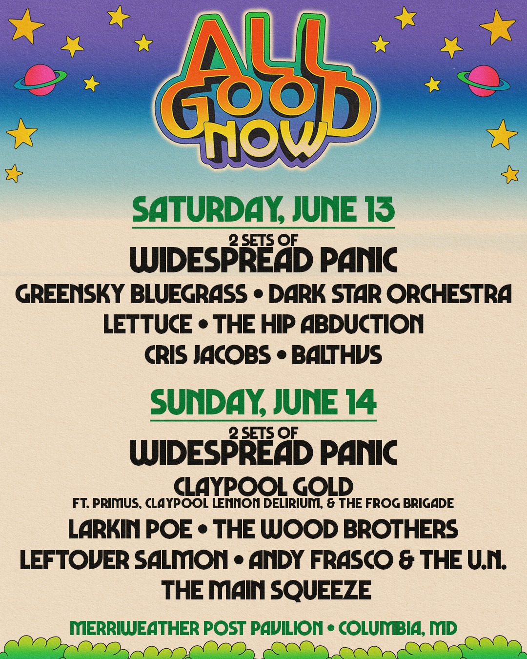 Widespread Panic Tour Poster 2026